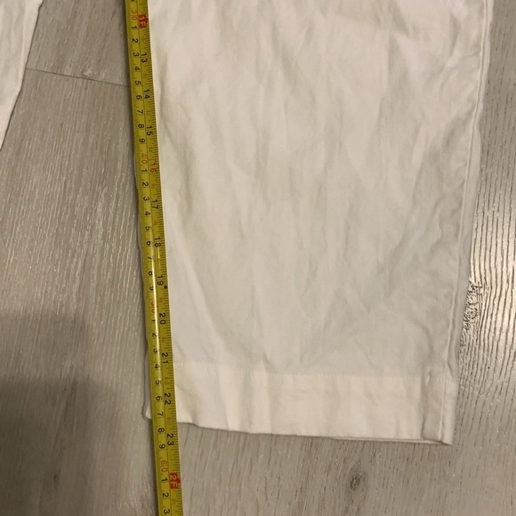 Jarbo‎ easy crop size 32 white elastic waist pockets pull on summer linen blend - Picture 9 of 14